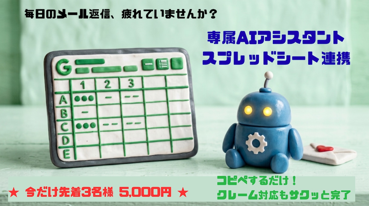 先着3名!!AIが問合せ要約と返信文を作成ます 2万円➡5千円!!AIが問合せ要約と返信文を生成 イメージ1