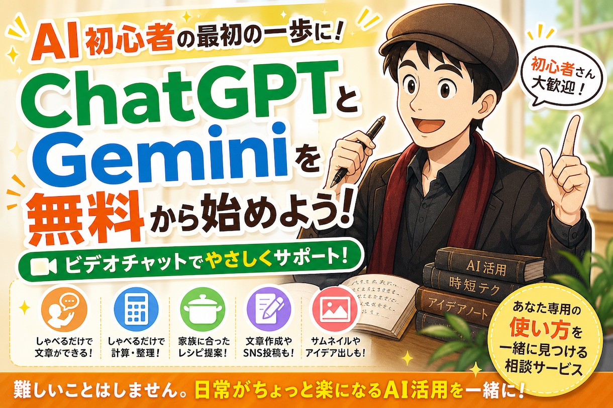 ＡＩ初心者の最初の一歩を導きます 気になるけど踏み出せない方へ。日常で使える使い道を一緒に発見 イメージ1
