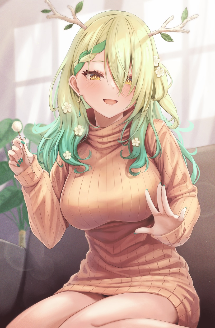SNSアイコン・一枚絵制作｜可愛いイラスト描きます 配信者・VTuber・創作キャラなど幅広く対応します イメージ1