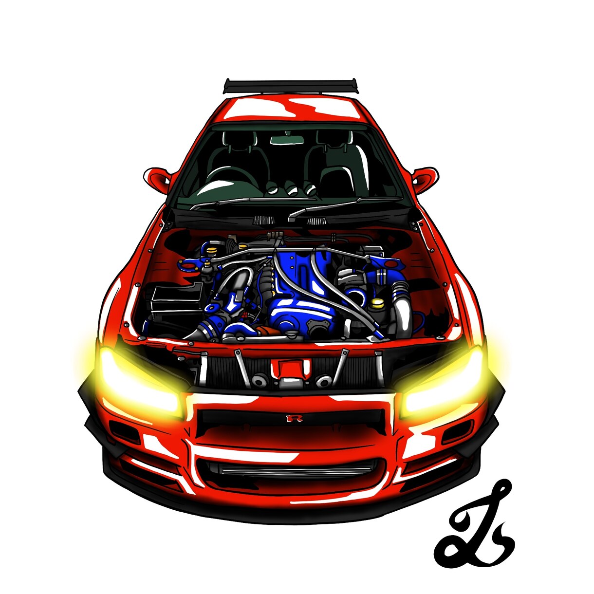 バイク、車のイラストを描きます 皆様の愛車をリアルに近いポップなスタイルでお描き。 イメージ9