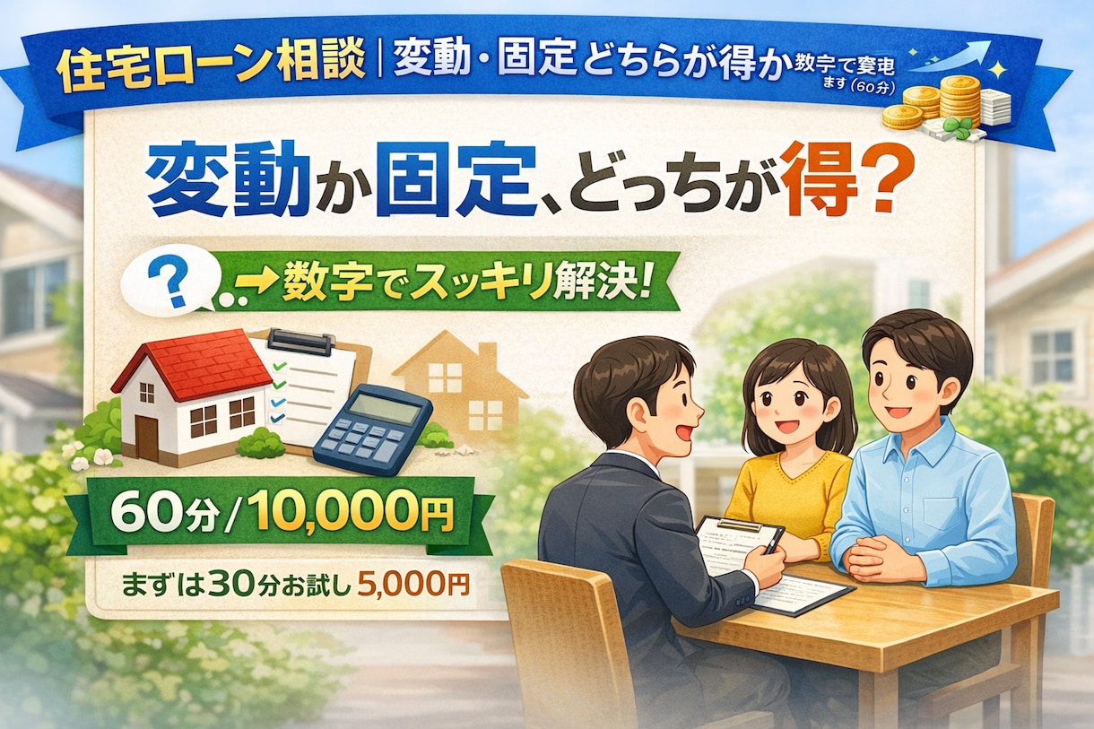 元住宅ローン融資担当が審査・金利の不安を解消します 審査が通りやすくする方法や借り換えで負担軽減をお伝え イメージ1