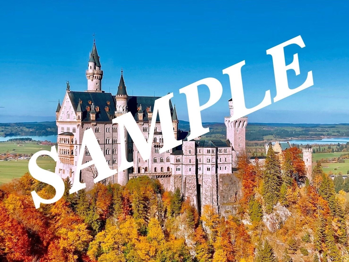 ドイツの有名なお城のお写真を提供します 秋にドイツで撮影　この鮮明できれいな写真はネットにないです✨ イメージ1