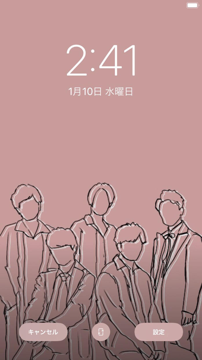 ロック画面にぴったりのオシャレイラストを描きます 世界で一枚だけのオーダーメイドが可能です。 イメージ1