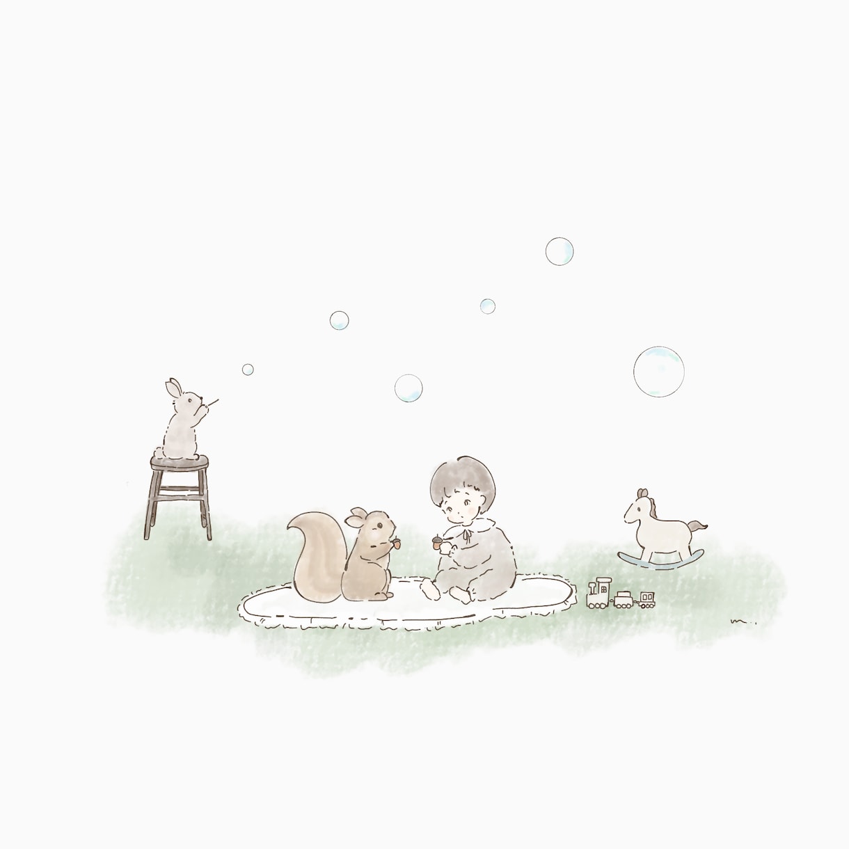 お子様のふんわりしたイラストを描きます 送っていただいた写真を参考に世界で一つのイラストを描きます！ イメージ2