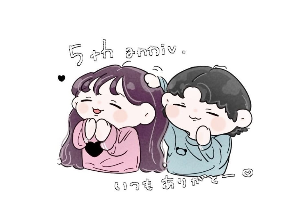 商用◎ ! ちびかわいいペアイラスト描きます 修正無制限 ! 大切な人との似顔絵・SNSアイコン作成♩ イメージ1