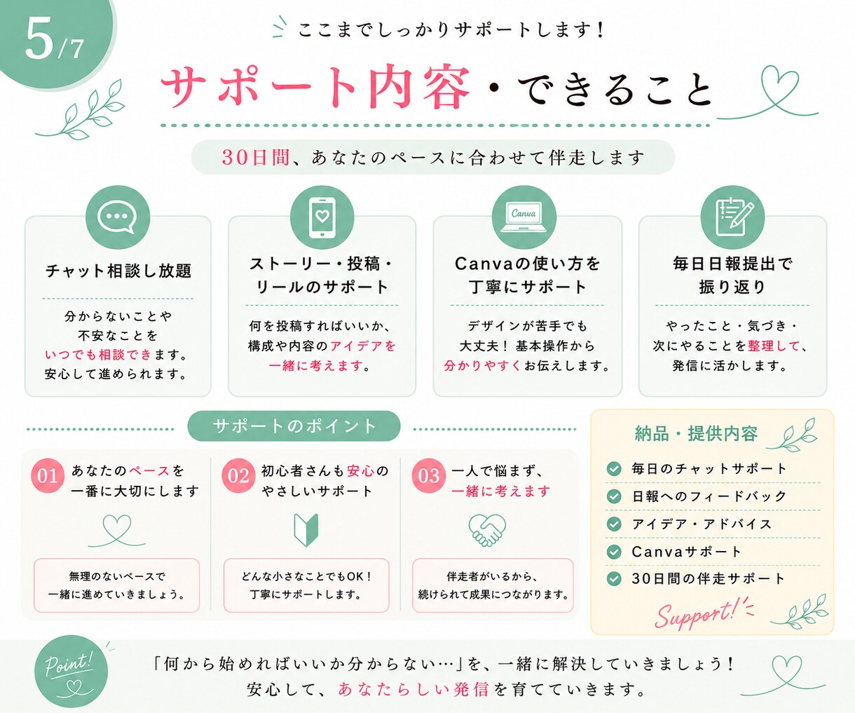 Instagram初心者さんを30日間伴走します ストーリー・投稿・リール・Canvaまで相談OK◎ イメージ5
