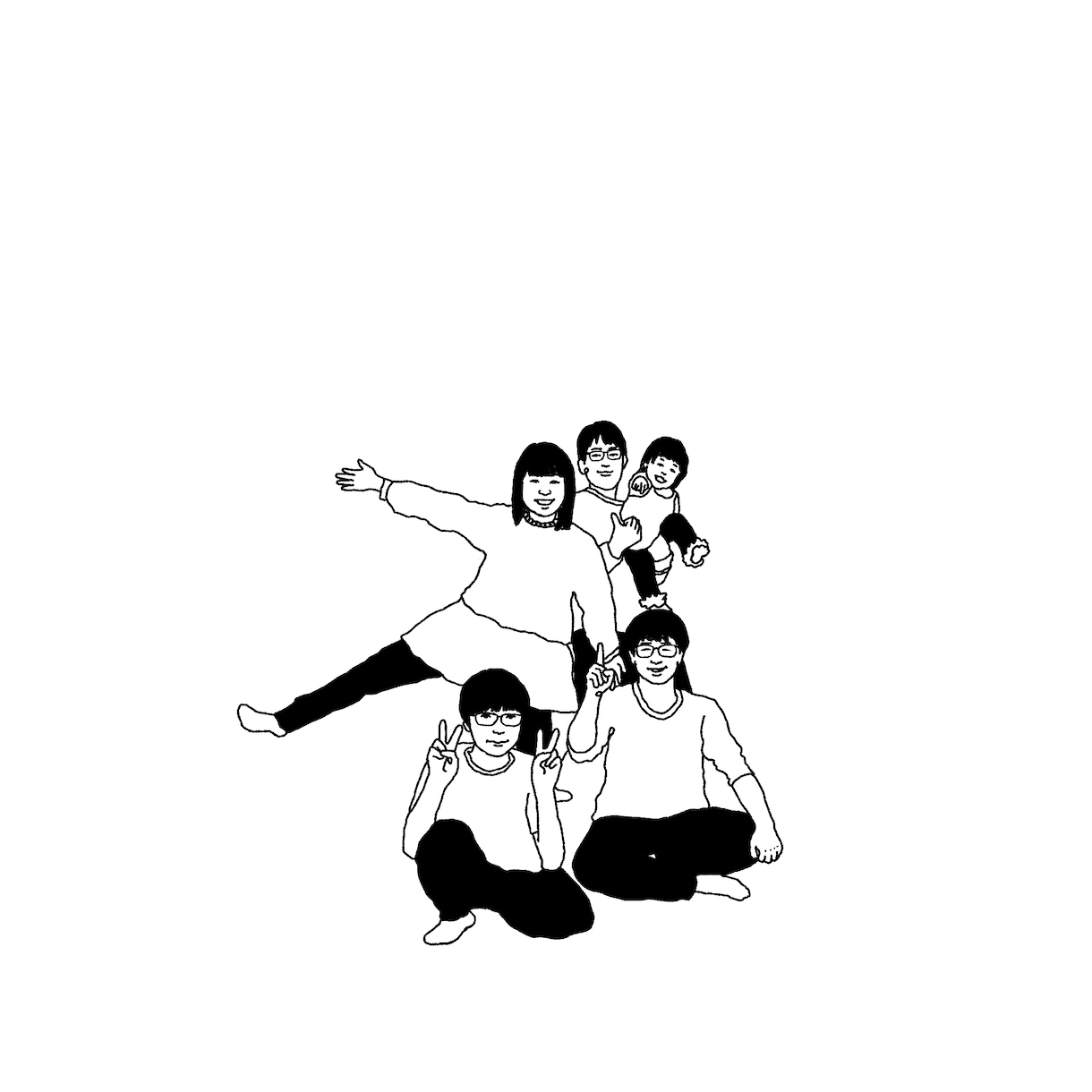 線画!お写真を元にご家族などのイラストを描きます 還暦祝い、結婚祝い、お誕生日のプレゼントなどに最適です。 イメージ10