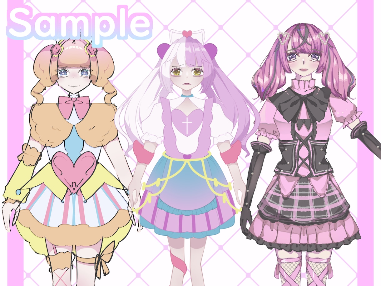 Vtuberなど！個性的な女の子のデザインします 活動者の方など！キャッチーで可愛いデザインならお任せください イメージ2