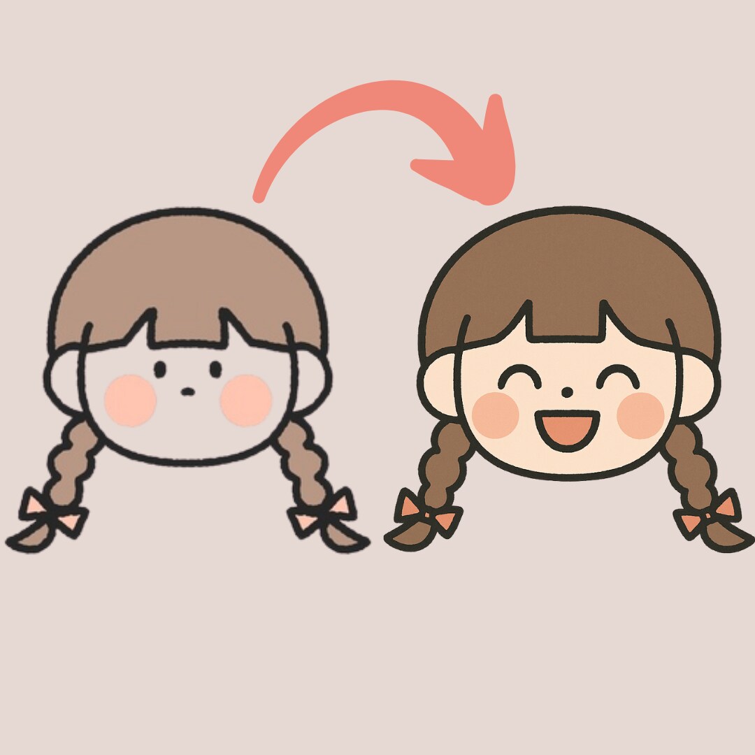 色々なアイコン表情で「魅力UP」させます ★「うれしい」「かなしい」「びっくり」などの表情作ります イメージ1