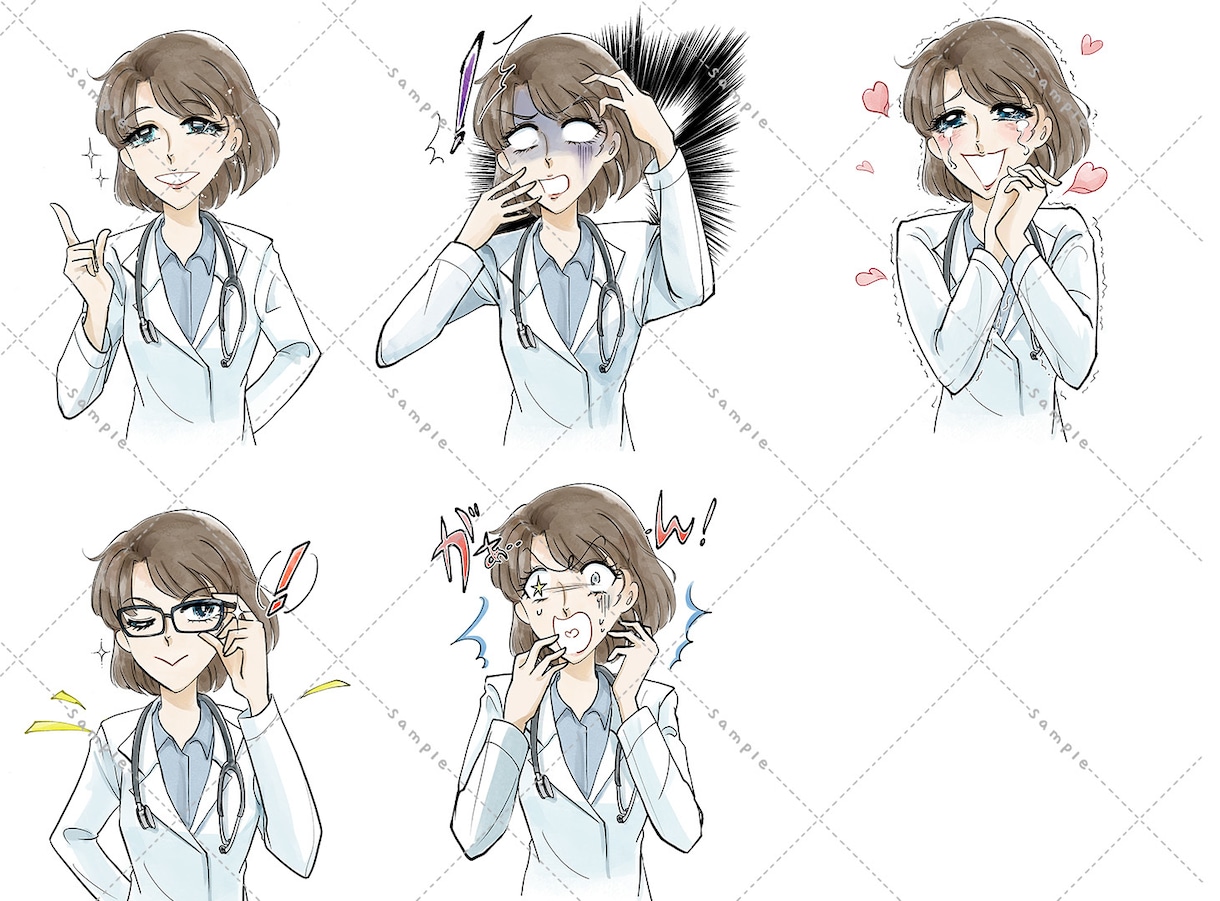 昭和レトロ！キラキラの少女マンガイラスト描きます 本格少女まんがテイストでインパクトのある世界観を演出 イメージ7