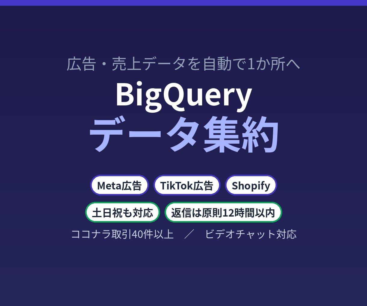 広告・売上データをBigQueryに集約します Meta・TikTok広告とShopifyのデータを自動集約 イメージ1