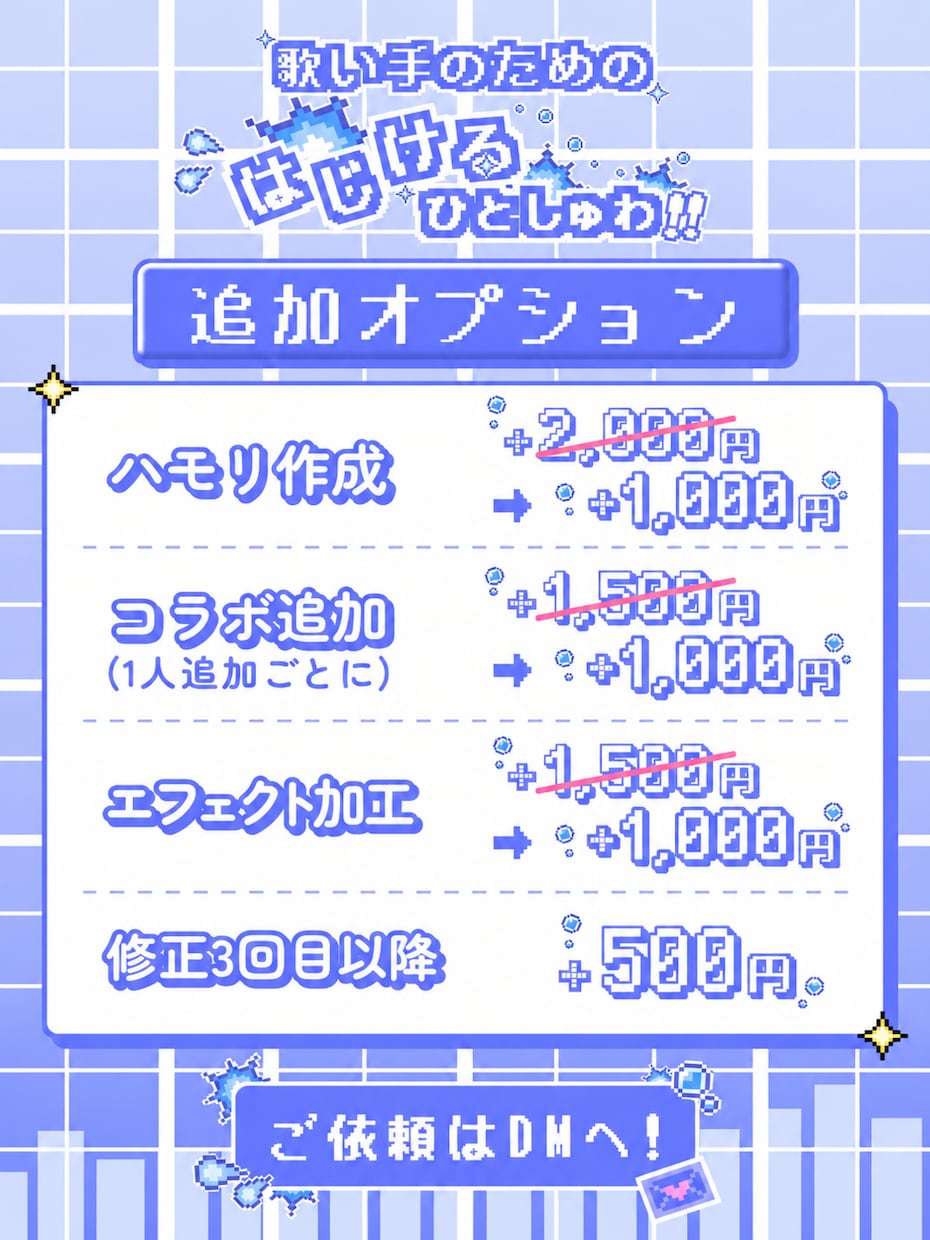 初心者歓迎！★初回限定★歌ってみたMIX承ります カフェインゼロで弾けるMIX!! イメージ3