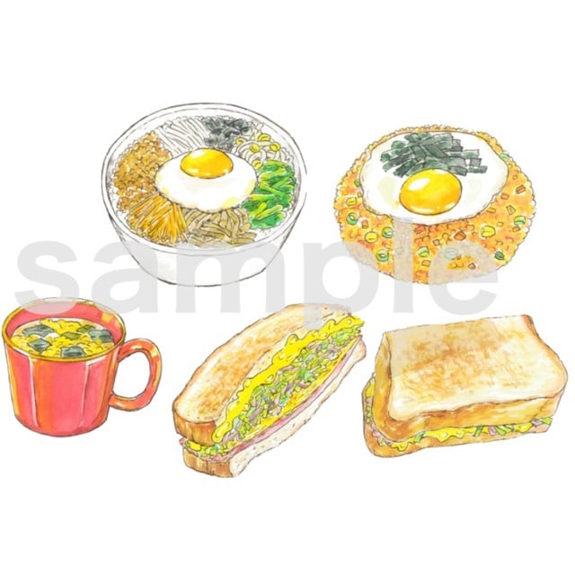 メニューイラスト描きます ナチュラルな水彩リアル画です。 イメージ1