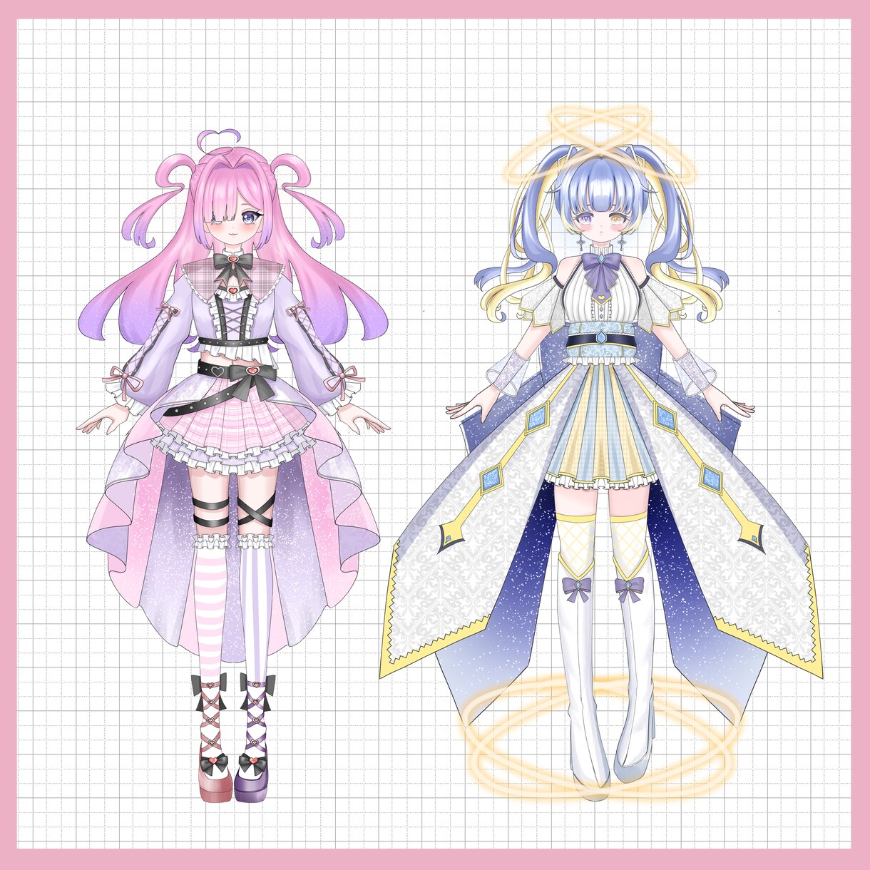 Vtuber・TRPGなど全身立ち絵を制作します Live2Dで使用するためのパーツ分けにも対応しています イメージ4