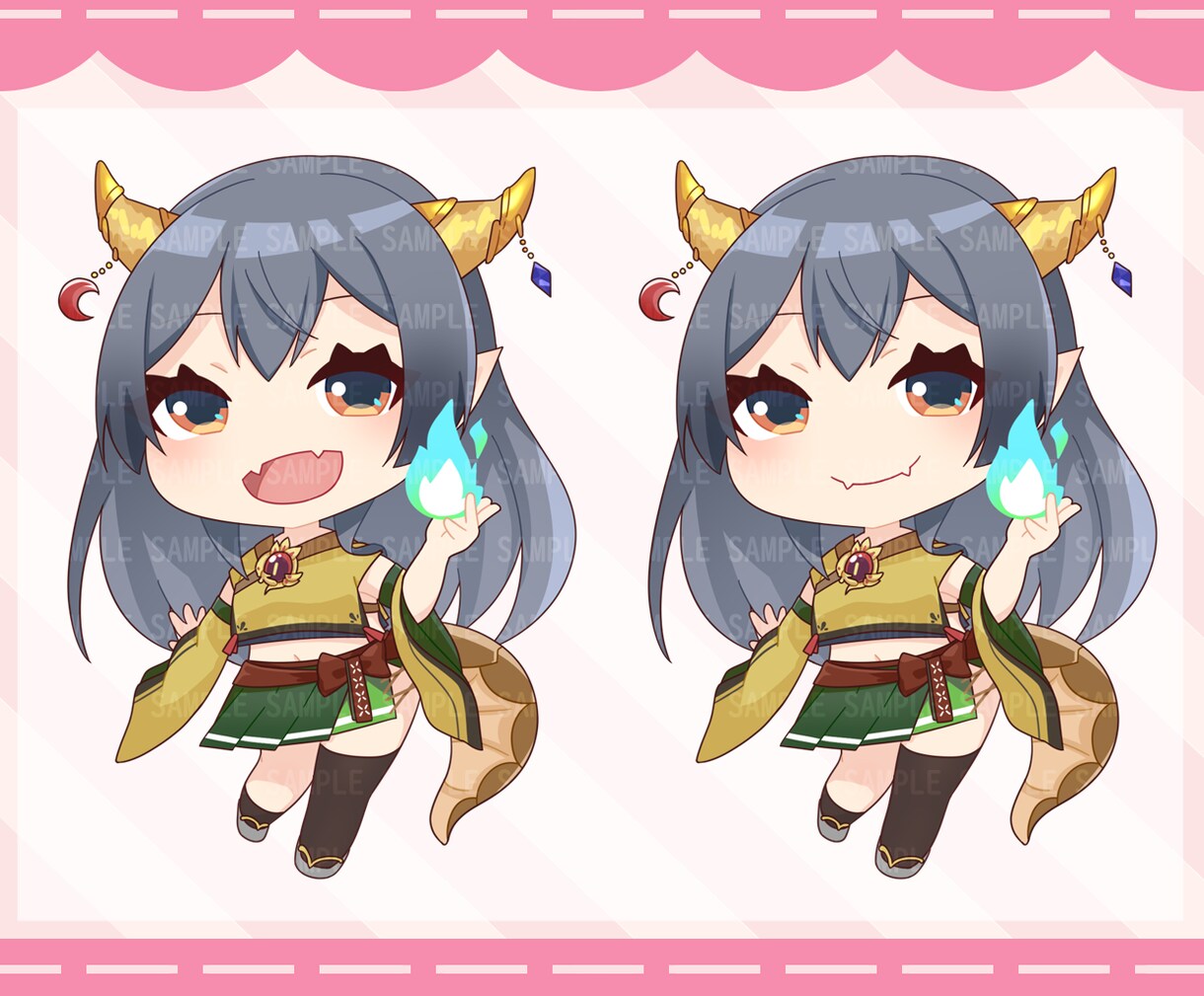 あなたの魅力が伝わる可愛いミニキャラ描きます YouTubeサムネに！配信を目を惹くちびキャラでアピール！ イメージ7
