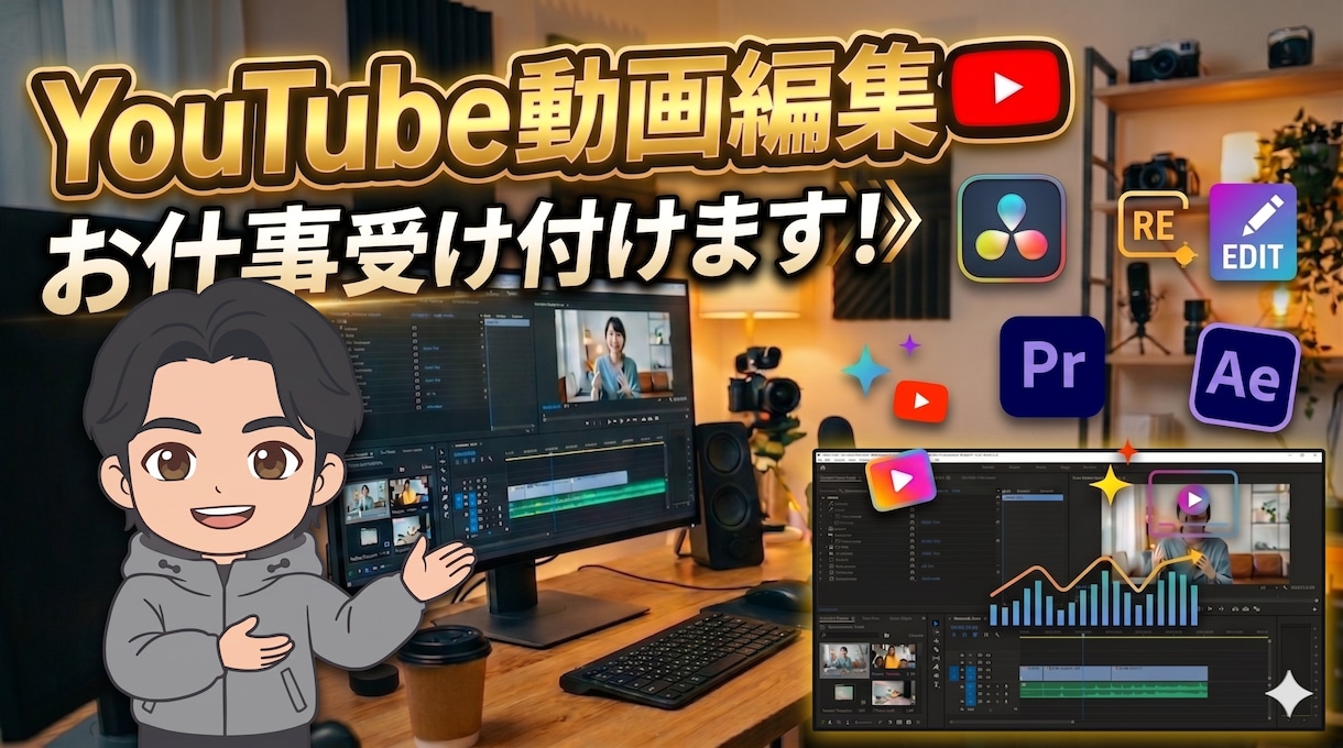 あなたのYouTube動画を作成いたします 〜お願いの方法がよくわからない！という方もお話から承ります〜 イメージ1