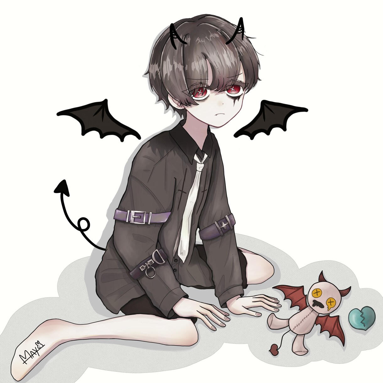 商用可◎背景つきイラストかきます 病みかわいい、ダークポップなイラストが得意です イメージ8