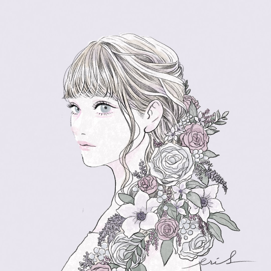 水彩風イラストおしゃれなSNSアイコンお描きします SNSアイコンにもオススメ！繊細なタッチで描く女性イラスト イメージ7