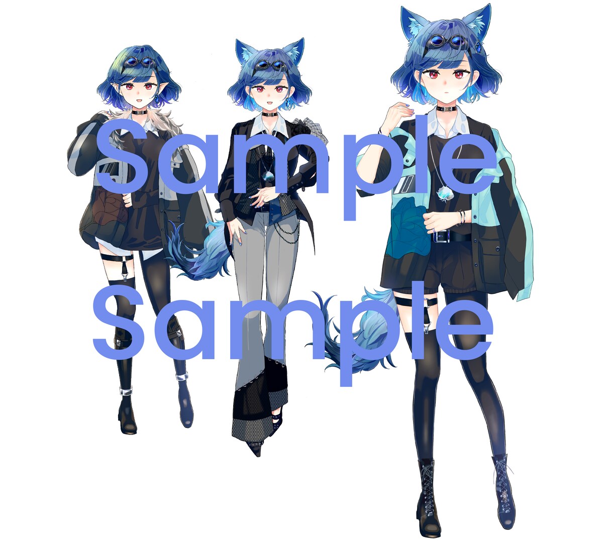 Vtuber、IRIAMキャラクター制作します 用途に応じて立ち絵を描きます。パーツ分け、差分も可能です。 イメージ1