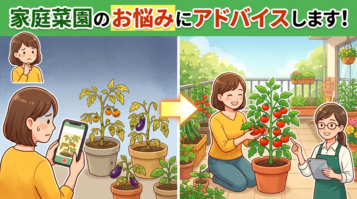 家庭菜園の病気や育成不良を写真でアドバイスします 写真と状況から原因・対策を解説 イメージ1