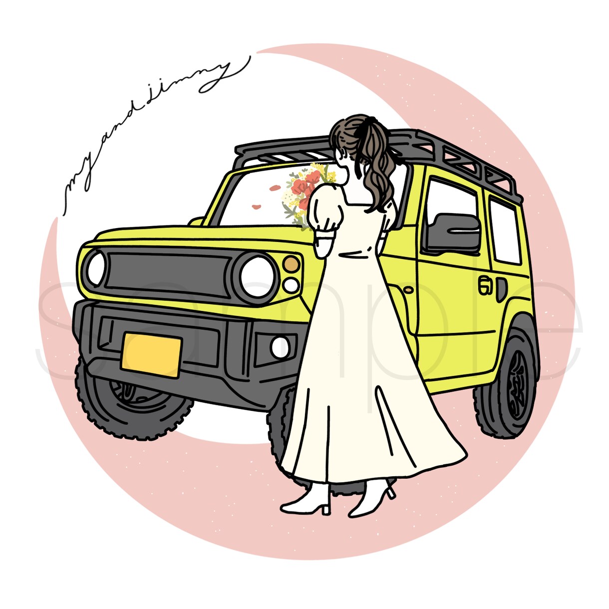 商用ok！ちょっとおしゃれで個性的な線画描きます 結婚式のペーパー類やアイコン、挿絵など用途沢山！ イメージ6