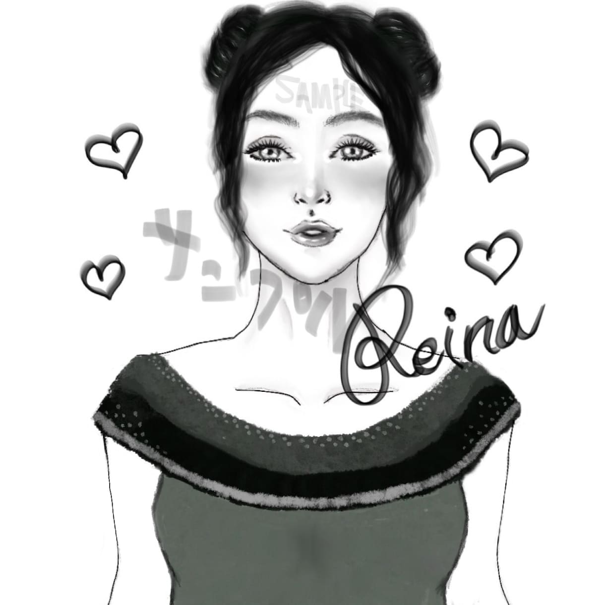 白黒でシンプルなアイコン等を描きます お洒落でモノトーンなイラスト♡ イメージ1