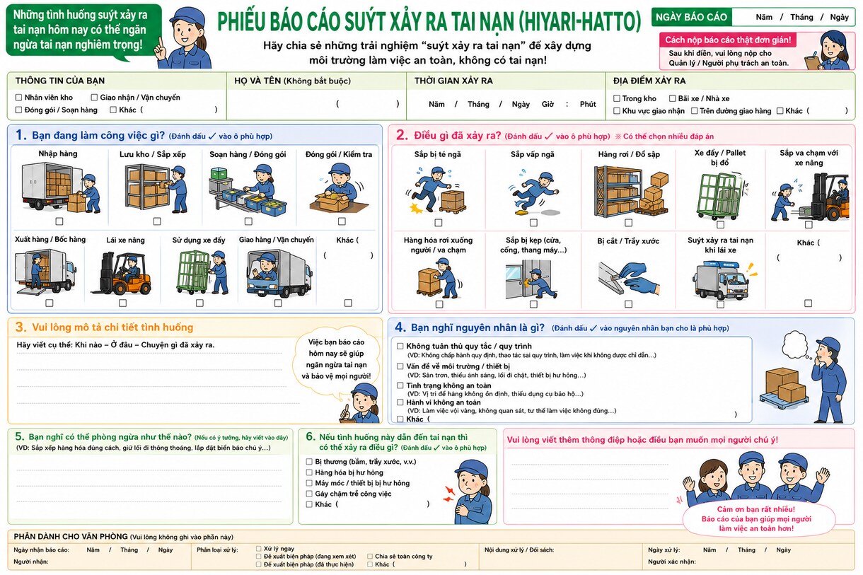 物流現場向け　ヒヤリハットパックをご提供します 面倒な安全衛生の準備書類をお手伝い イメージ3