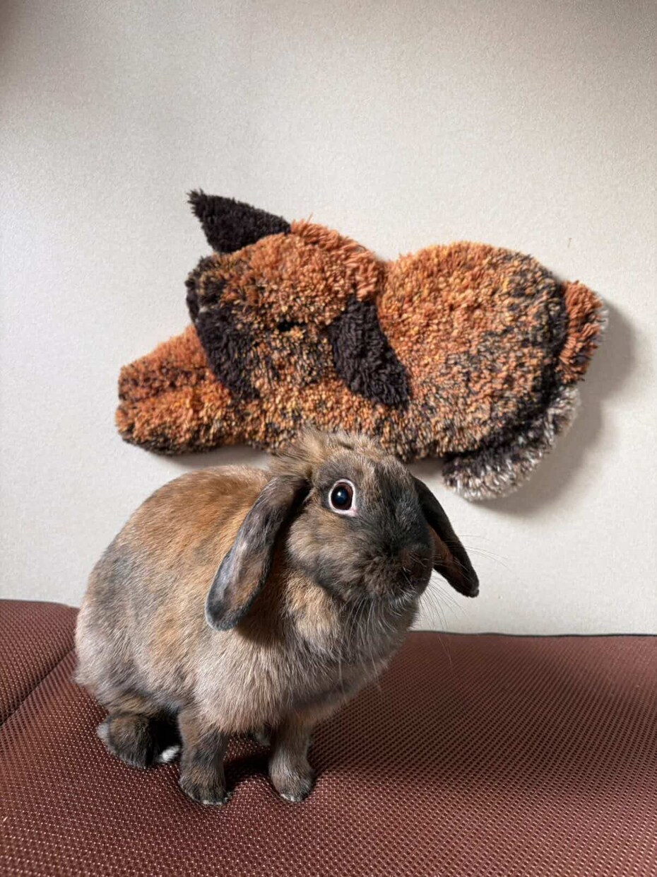 うさぎちゃんのラグ作ります 手打ちだからこそできる立体感を大切にしています イメージ7
