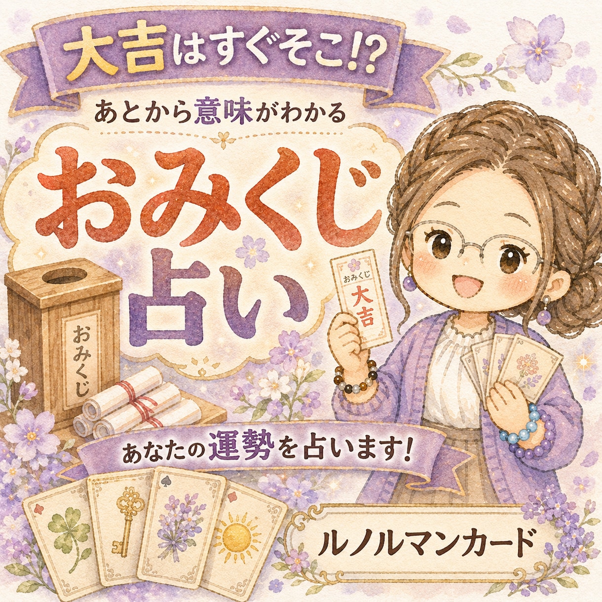 今の流れと必要な言葉をおみくじ占いで届けます “なんとなく”で終わらない｜現実の流れを読むおみくじ占い イメージ1