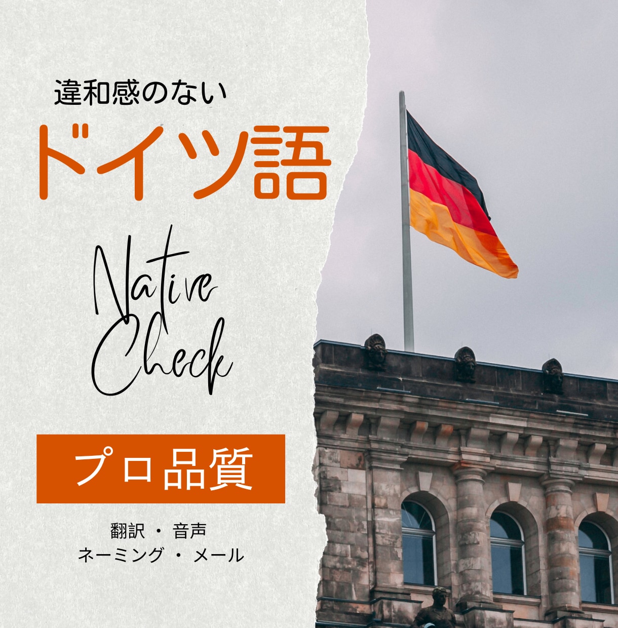 ドイツ語の音声・テキストをネイティブチェックします ドイツ語の音声・文章・翻訳のネイティブチェック イメージ1