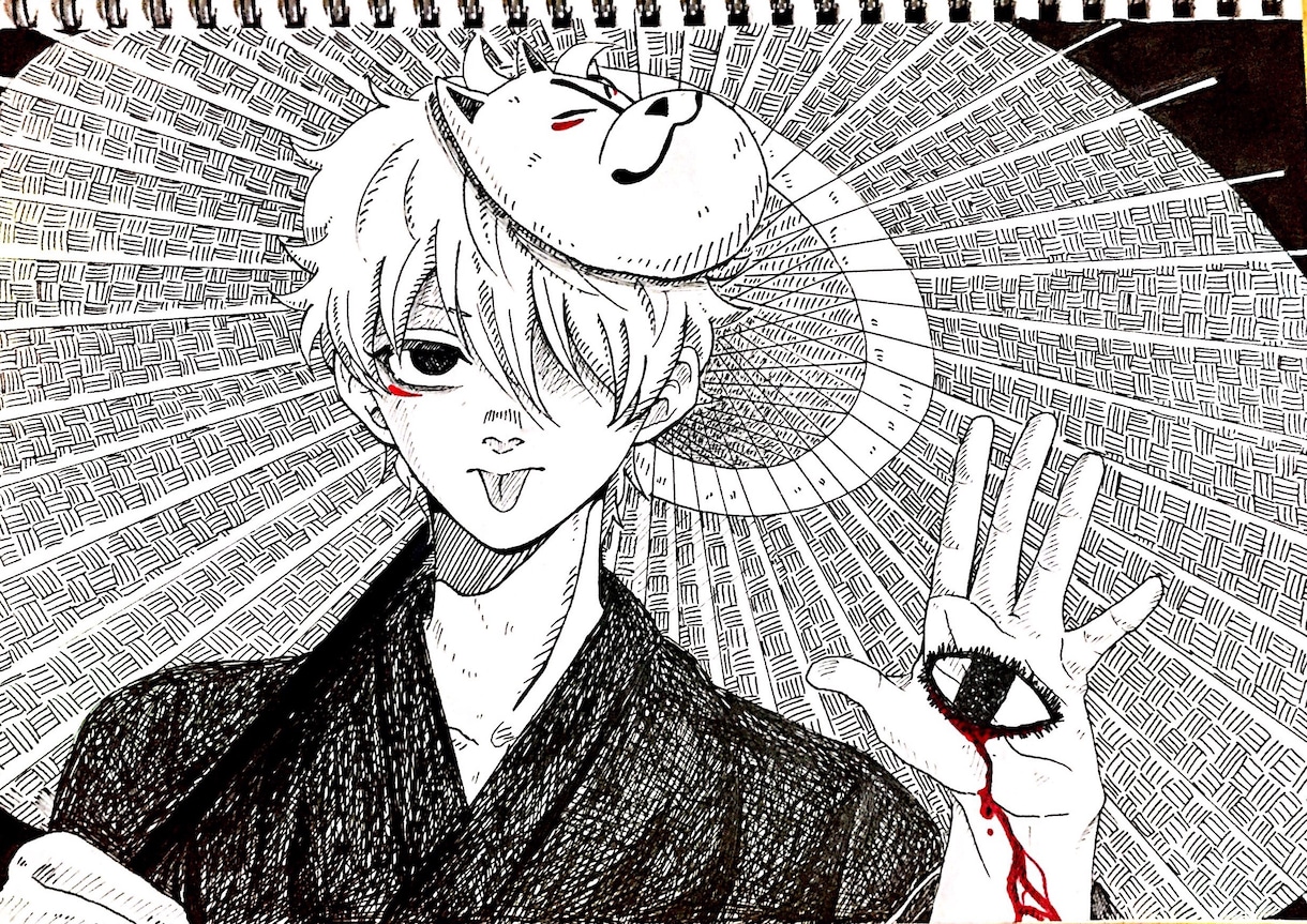 白黒アナログ米津様風イラストでアイコンお描きします 米津さんのイラストが好きな方へ イメージ6