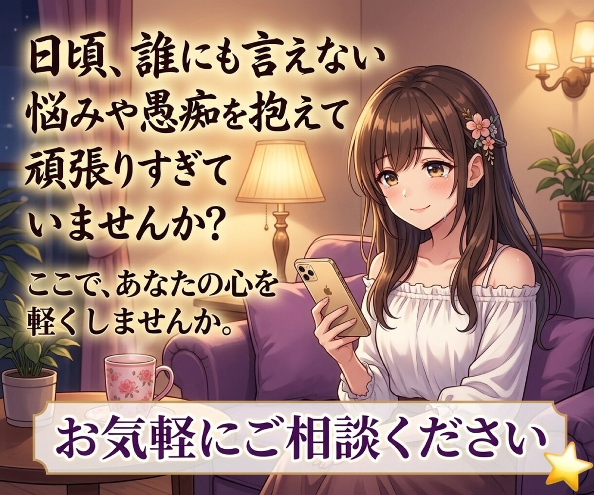 占い師さんの心を癒します 占い師だって誰かに話を聴いてほしい夜がありますよね イメージ2
