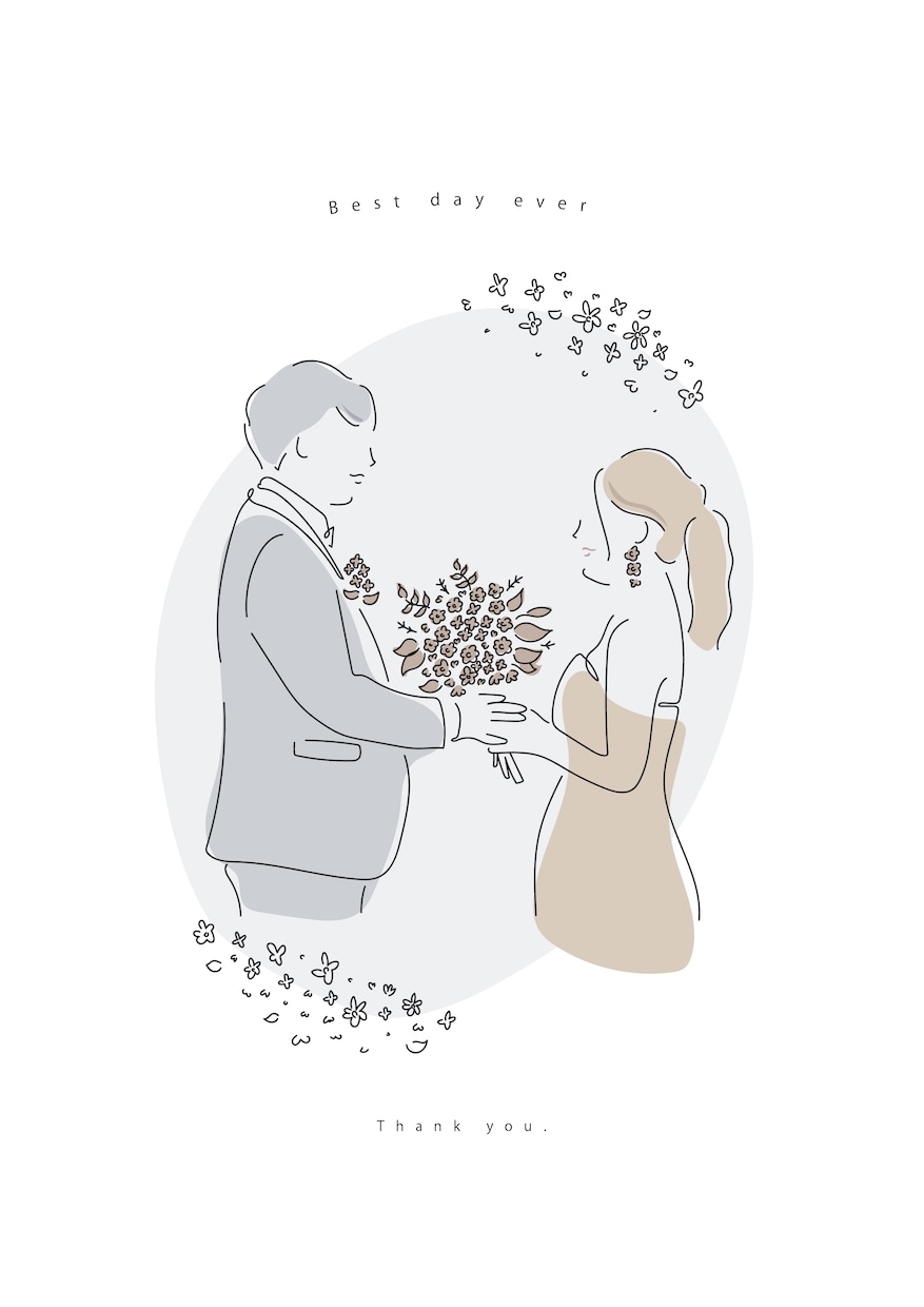 シンプル×ニュアンスイラスト＊描きます ウェルカムボード“結婚式/お祝い/プレゼント/記念に♪“ イメージ7