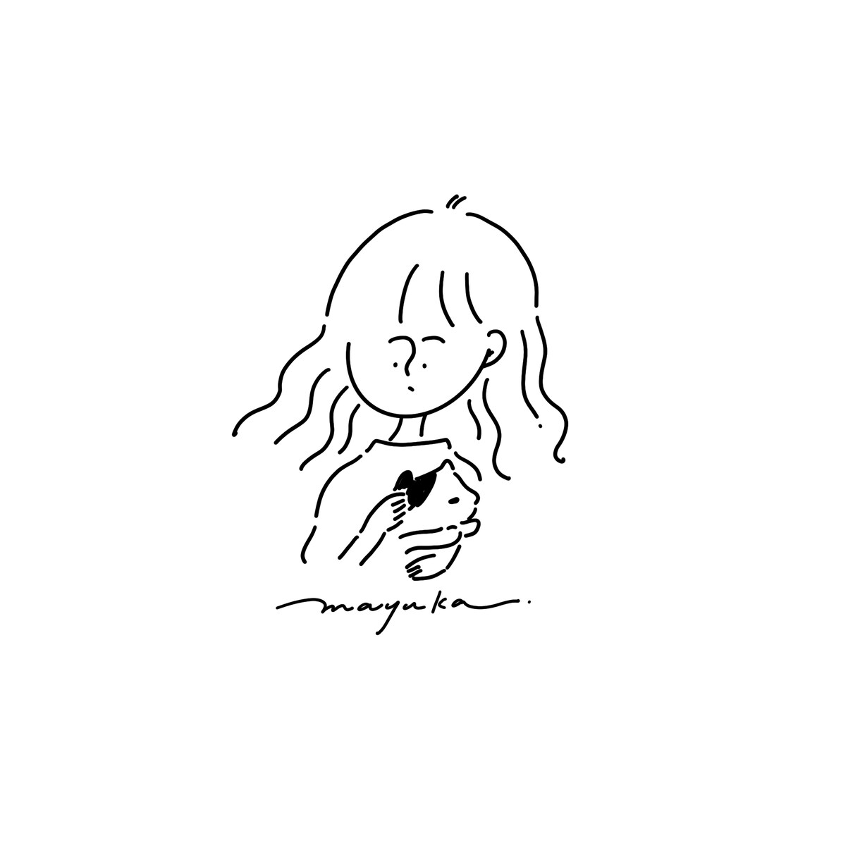 商用OK！ポップな線画イラスト描きます SNSのアイコン、名刺や印刷物の挿絵にも◎ イメージ1
