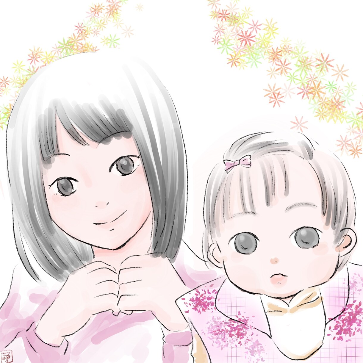 写真を元に少女漫画風似顔絵作成します 少女漫画風のやわらかな似顔絵を作成いたします。 イメージ4