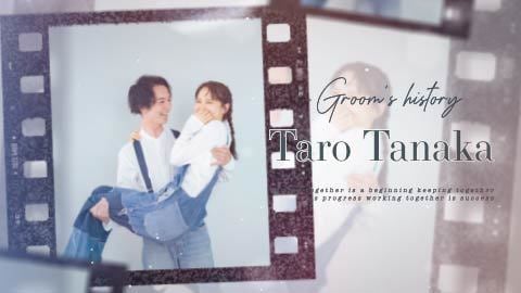オシャレなフィルム調のエンドロール制作します 【結婚式エンドロールムービー】DVD納品も対応可能です♪ イメージ2