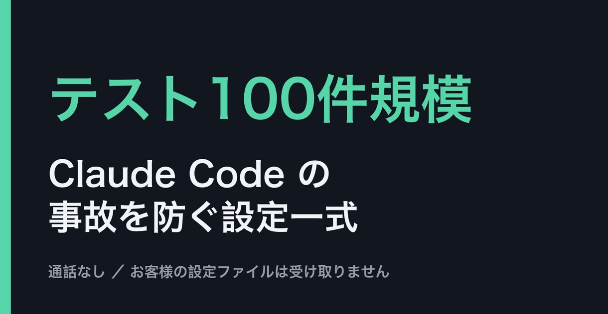 Claude Codeの事故を防ぐ設定一式渡します 雛形3本と、実際に踏んだ事故6件。1日でそのままお渡しします イメージ1