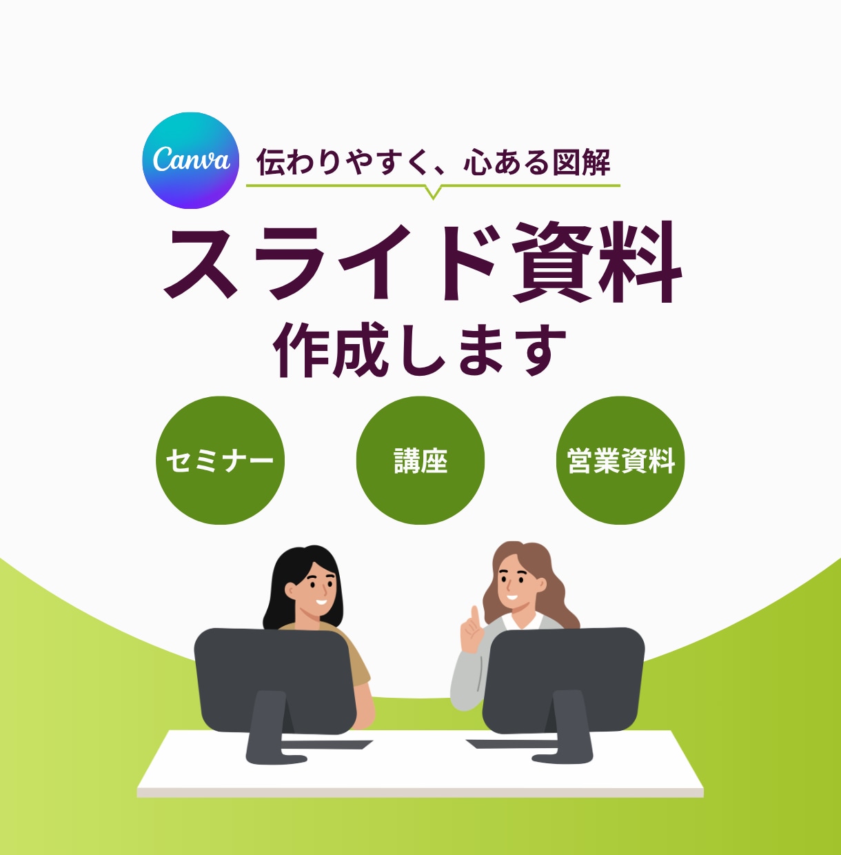 Canvaで伝わる、心あるスライド資料を制作します 情報を整理し図解で視覚化｜営業・セミナー資料など用途に対応 イメージ1