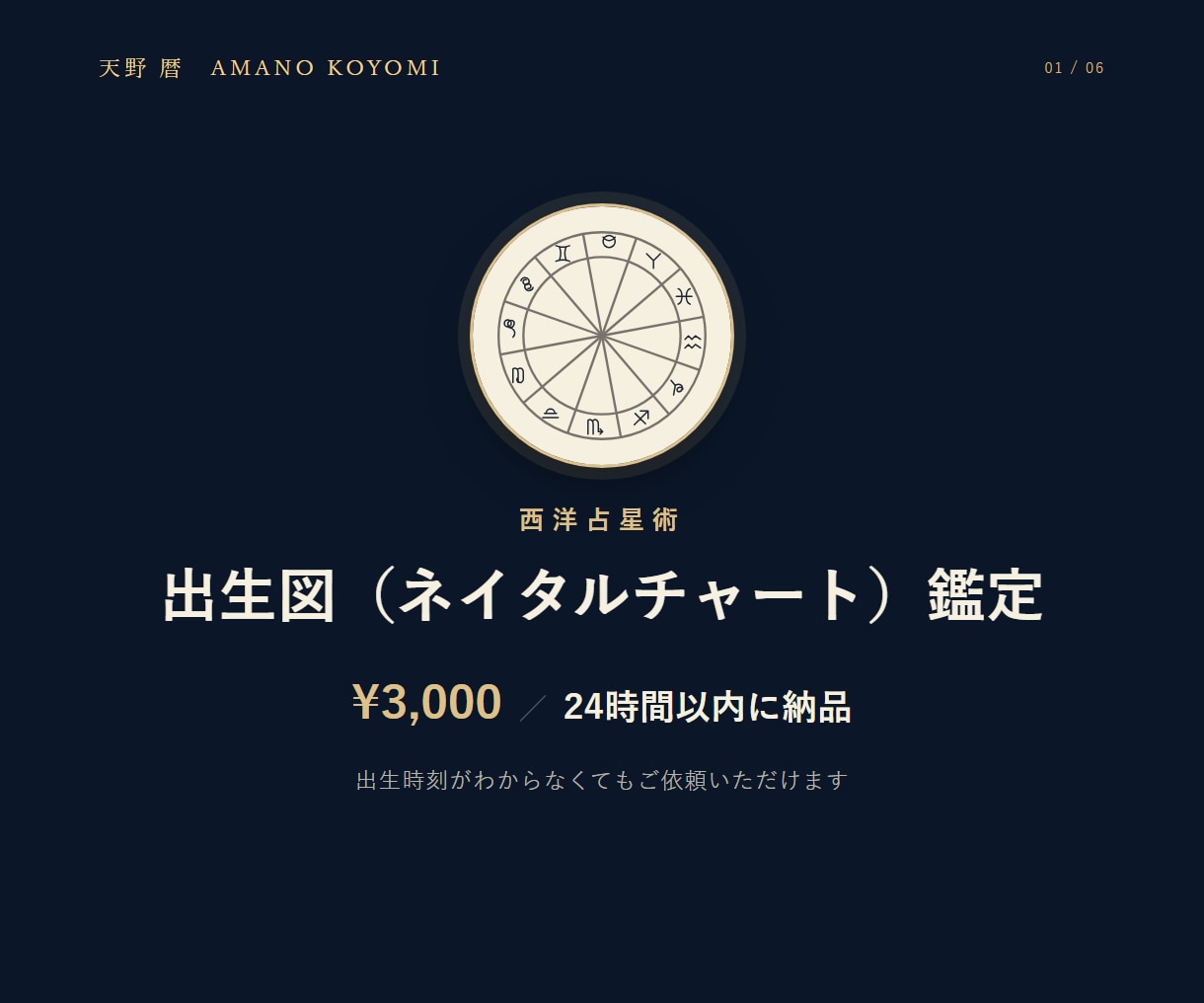 出生図を1分単位で計算し1万字で読み解きます 生まれた時の空を正確に計算、あなたの取扱説明書を作ります イメージ1