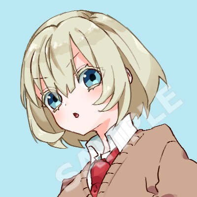 淡くふわふわした雰囲気の女の子アイコンを作ります 柔らかい雰囲気や淡い雰囲気を出したい方に イメージ1