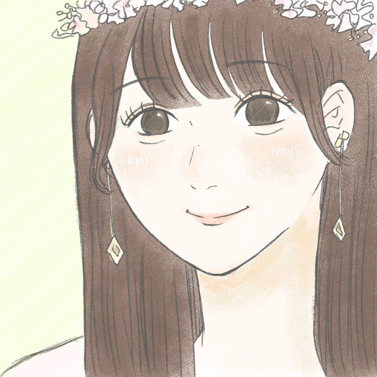 好きな人へ送る祝花に添えるイラストを描きます 祝花に添えるイラスト、メッセージプレートをデザインします イメージ4
