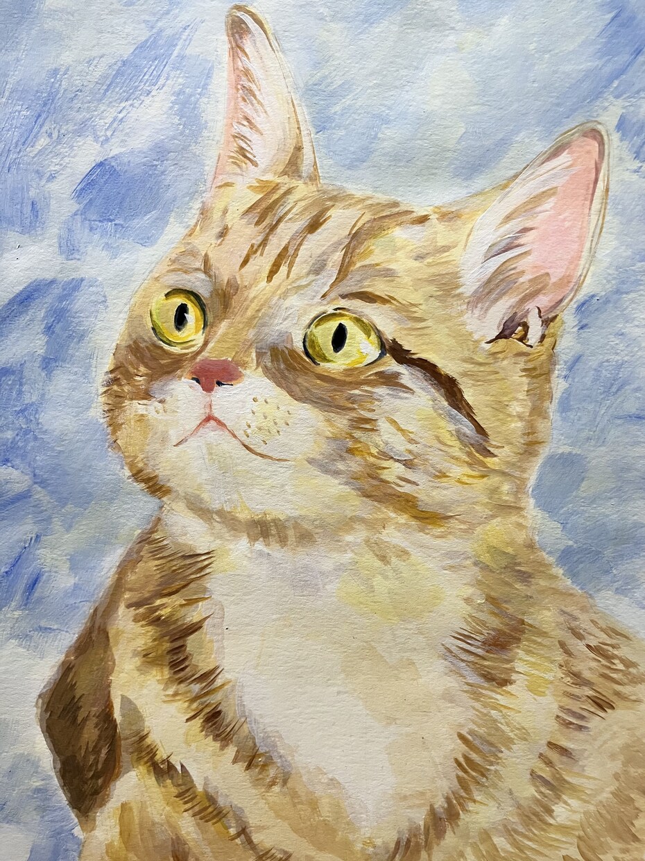 可愛いペットの絵、アクリル絵の具で描きます 格安キャンペーン中！！大切なペットの絵画はいかがですか？ イメージ7