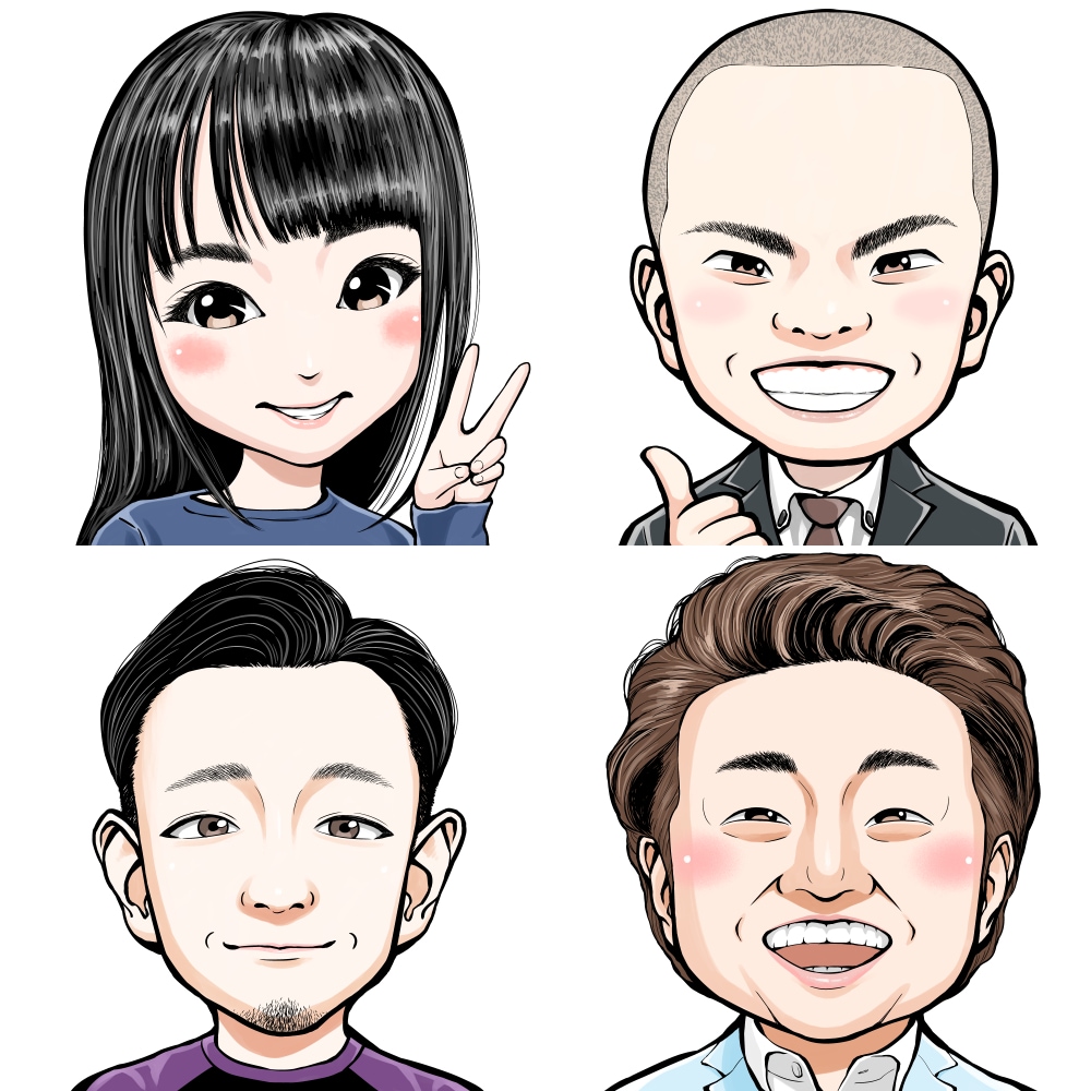プロ漫画家がデフォルメした似顔絵描きます 心を込めて描かせて頂きます！SNSアイコン等にご利用ください イメージ3