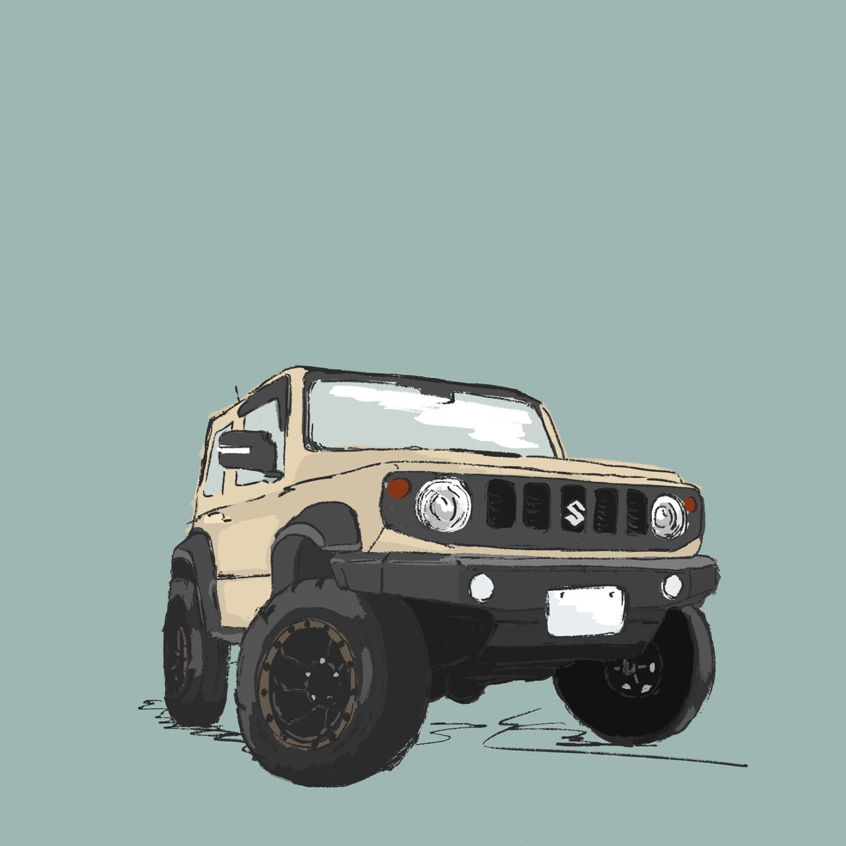 写真をベースに車のおしゃれなイラスト描きます かっこいい愛車のイラストをアイコンにしませんか⁇ イメージ4