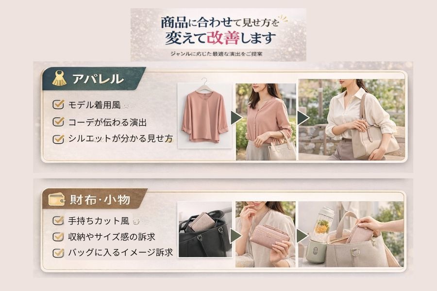 楽天Amazon向け商品画像改善します 商品ごとに最適な演出で魅力を伝えます イメージ3