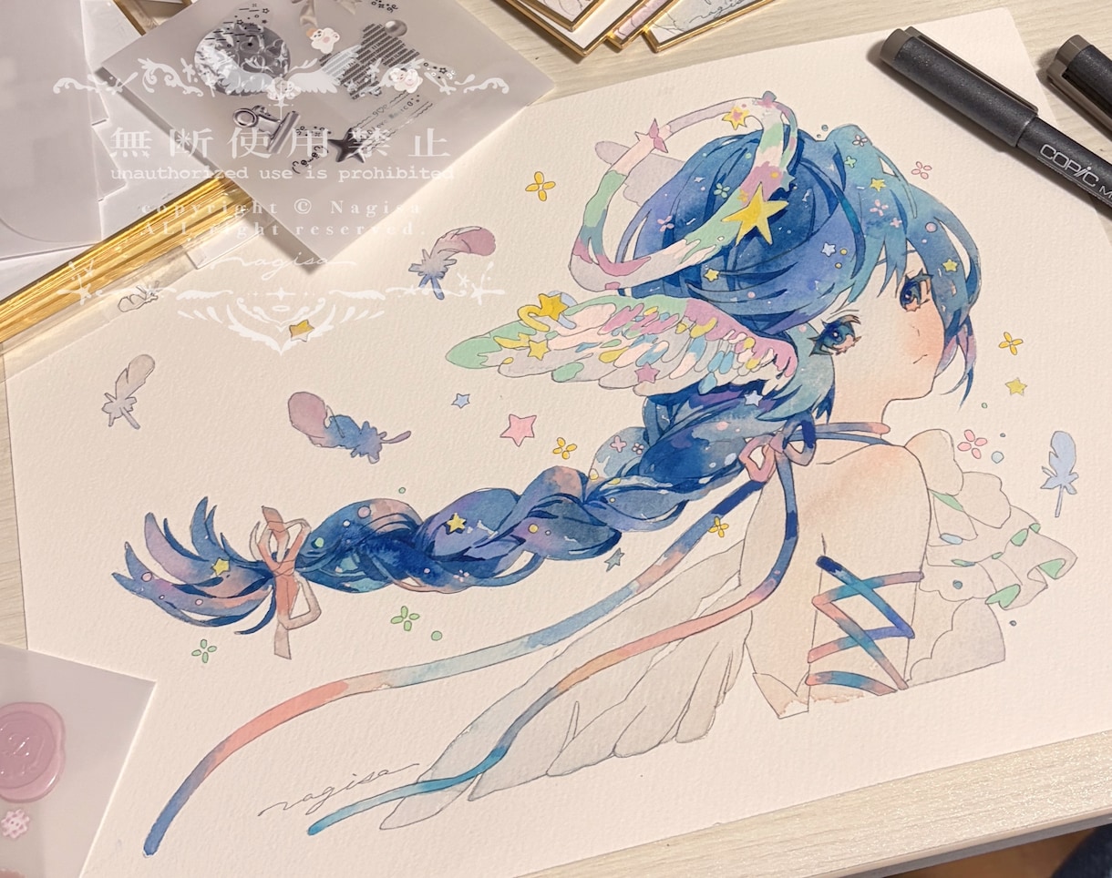 アナログタッチで透明感の溢れる絵を描きます 水彩風の質感を活かした、見応えのある一枚に仕上げます。 イメージ10