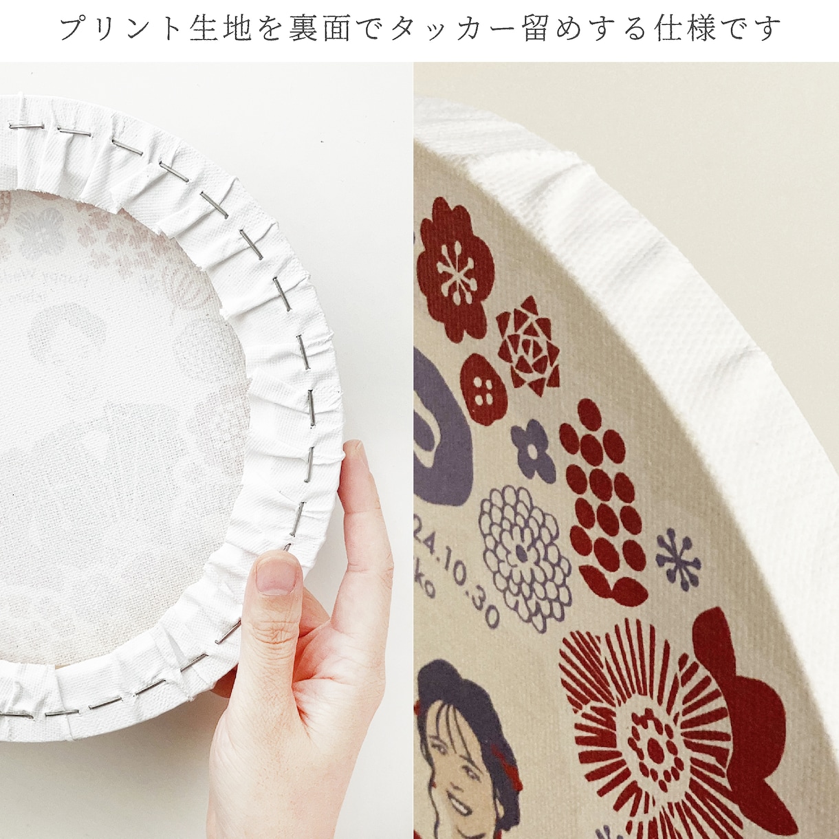 結婚式の後もお家に飾れるウェルカムボード作ります 色も選べる！北欧風リースのようなイラストボード イメージ6