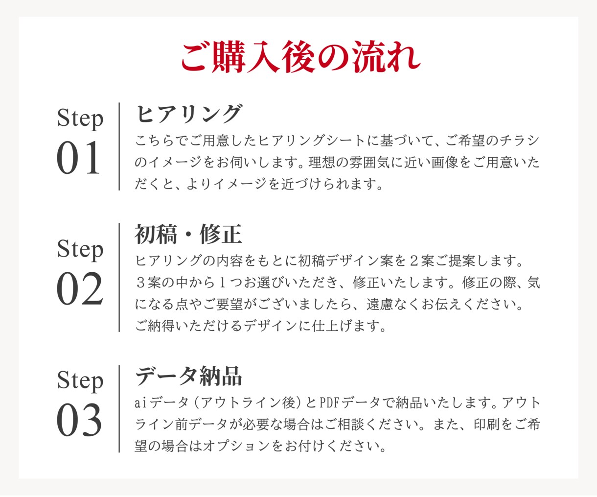 初稿3日｜集客につながるチラシをデザインします ヒアリングから印刷手配まで、丸ごと私にお任せください！ イメージ8