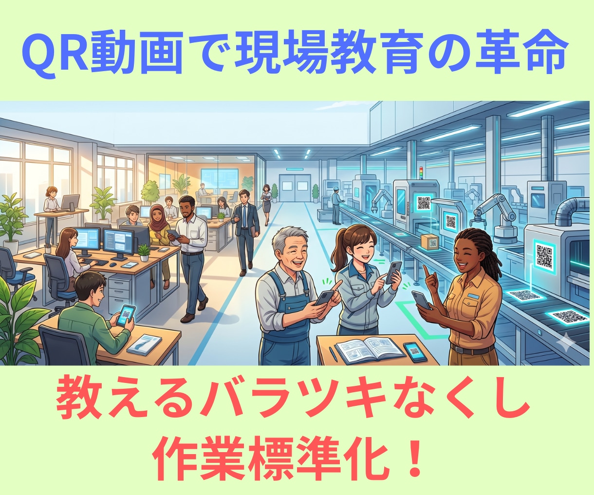外国人教育の動画QRマニュアル作成します 言葉の壁をゼロに！母国語動画QRで同じ質問・誤作業を完全防止 イメージ2