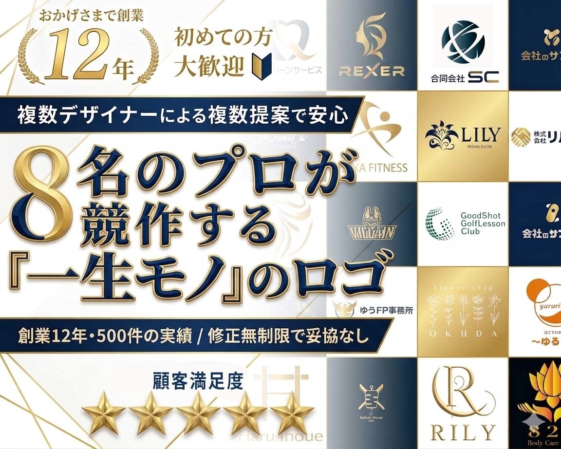 8名のプロが競作する「一生モノ」のロゴを制作します 実績500件超の安心感！×著作権譲渡＋キャンセル保証 イメージ1